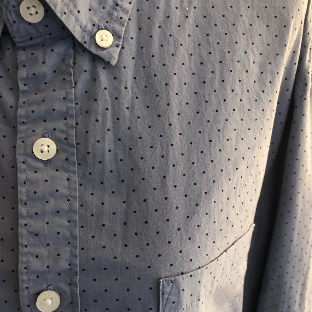J. Crew Men's Navy Polka Dot Button-Down Shirt